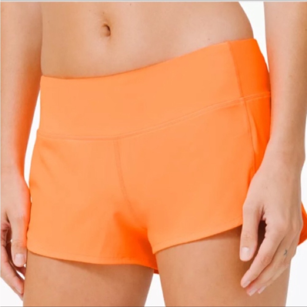 Lululemon Speed up short low rise 2.5” inseam - orange